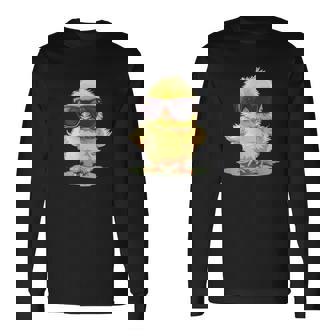 Cool Baby Poultry Costume With Sunglasses Long Sleeve T-Shirt - Thegiftio