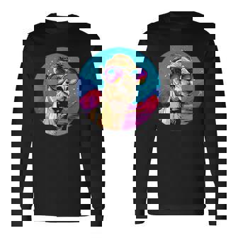 Cool Camel En Gafas Deol Con Montañas Camiseta de manga larga - Regaloses