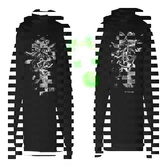 Coquette Highland Cow St Patrick’S Day Lucky Irish Cow Lover Long Sleeve T-Shirt | Mazezy