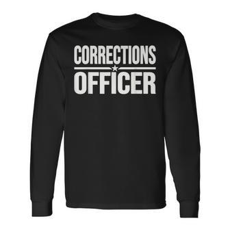 Corrections Officer Prison Guard Uniform Costume Long Sleeve T-Shirt - Thegiftio UK