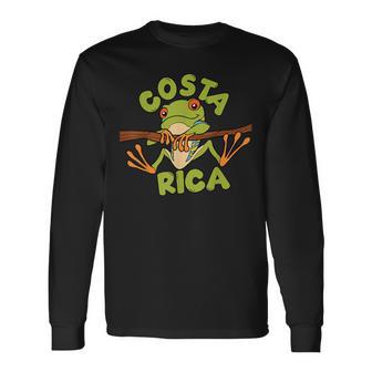 Costa Rica Rana Árboles Raíces Costarricenses Costa Rica Camiseta de manga larga - Regaloses