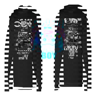 Cousin Of The Birthday Boy Matching Video Gamer Party Long Sleeve T-Shirt - Thegiftio