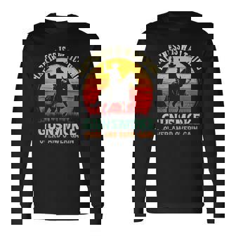 Cowboy Gunsmoke Over And Over Again Long Sleeve T-Shirt | Seseable FR