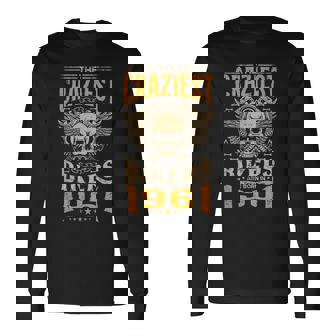 The Craziest Bikers Are Born 1961 Motorcycle 62Th Birthday 長袖Tシャツ - Kawaiitshirt