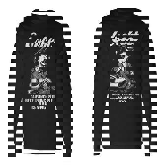 Crochet Because Punching People Is Wrong Long Sleeve T-Shirt | Seseable FR