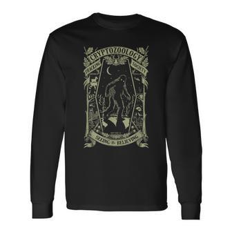 Cryptozoology Tracking Society Cryptid Bigfoot Jackalope Long Sleeve T-Shirt - Thegiftio UK