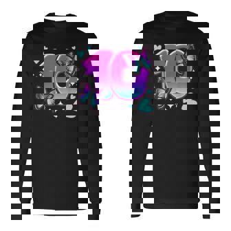 Cumpleaños Niña 10 Años Mariposas Y Número 10 Camiseta de manga larga - Regaloses