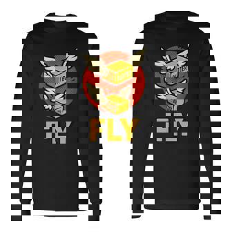 Cute Butter Fly Pun Food Cartoon Butterfly Long Sleeve T-Shirt | Mazezy