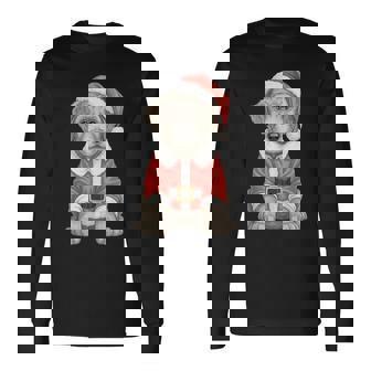 Cute Christmas Irish Wolfhound Santa Dog Lover Long Sleeve T-Shirt - Thegiftio