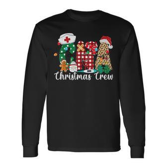 Cute Cna Christmas Crew Santa Gingerbread Nursing Squad Long Sleeve T-Shirt - Thegiftio UK