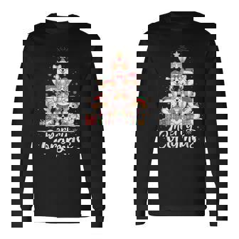 Cute Corgi Christmas Tree Santa Xmas Lights Corgmas Dog Long Sleeve T-Shirt - Thegiftio