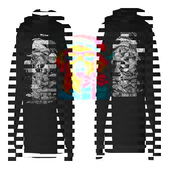 Cute Dog Christmas New Year Dog Lover Golden Retriever Long Sleeve T-Shirt | Mazezy