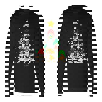 Cute Gnomes Christmas Tree Lights Gnomies Gnome Xmas Holiday Long Sleeve T-Shirt | Mazezy