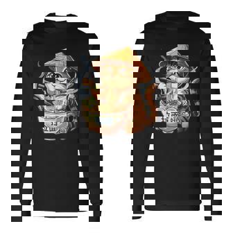 Cute Ramen Cat Japanese Noodle Long Sleeve T-Shirt - Thegiftio