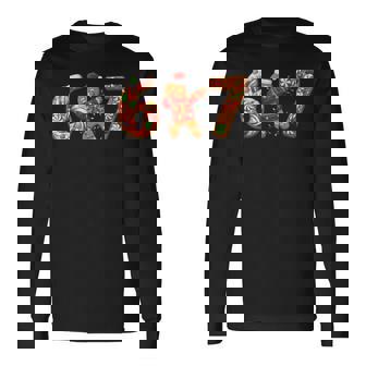 Dabbing Gingerbread Man 67 Meme Candy Christmas Sweets Boys Long Sleeve T-Shirt | Mazezy
