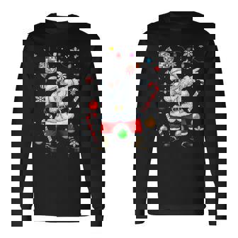 Dabbing Santa Christmas Disco Retro 70S 80S Vibes Hippie Long Sleeve T-Shirt | Mazezy