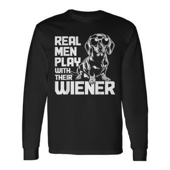 Dachshund Vienna Dog Real Play With Their Long Sleeve T-Shirt - Thegiftio UK