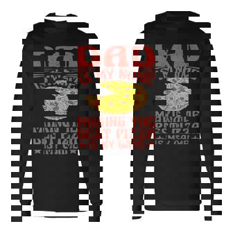 Dad Best Pizza Is My Game ピザ作り 長袖Tシャツ - Kawaiitshirt