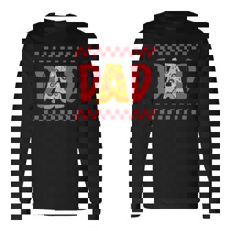 Dad Birthday Pizza 1St Birthday Pizza Family Matching Dada Long Sleeve T-Shirt | Seseable FR