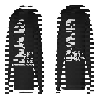 Dad Est 2025 Papa 2025 Wurde Zumater 25 Befördert Neuer Papa 2025 Langarmshirts - Geschenkecke