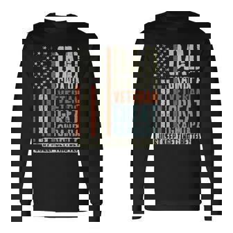 Dad Grandpa Veteran Great Grandpa Long Sleeve T-Shirt | Seseable FR