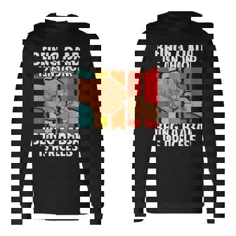 Being A Dad An Honor Baba Is Priceless Long Sleeve T-Shirt | Mazezy