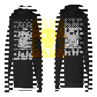 Dada One Happy Dude 1St Smile Face Birthday Family Matching Long Sleeve T-Shirt | Seseable UK