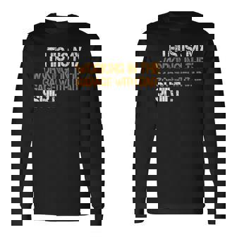 Daddy Son Matching This Is My Working In The Garage With Dad Long Sleeve T-Shirt - Thegiftio