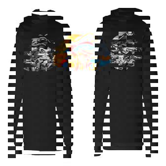 Dads Piratehark グラフィック 漫画 海 アドベンチャーシャツ 長袖Tシャツ - Kawaiitshirt