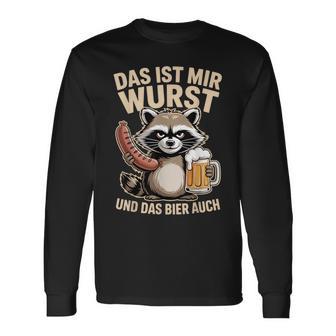 Das Ist Mir Wurst Und Das Bier Auch Waschbär Grillen Langarmshirts - Seseable