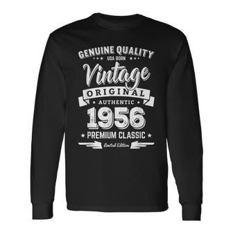 De Cumpleañosintage Born In 1956 Fabricado En 1956 Camiseta de manga larga - Regaloses