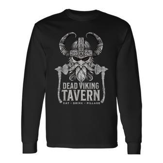 Dead Viking Tavern Pub Drinking Long Sleeve T-Shirt | Seseable CA