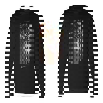 Degas 有名なバレリーナ絵画 モダンな外観 縦縞 長袖Tシャツ - Kawaiitshirt