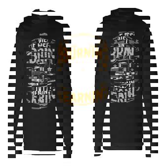 Diesel Ain't Semi-Trailer Tractor Wheeler Trucking Trucker Long Sleeve T-Shirt | Mazezy