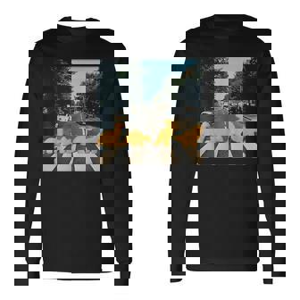 Dino Nuggets Crosswalk Dinosaur Rock Lover Long Sleeve T-Shirt - Thegiftio