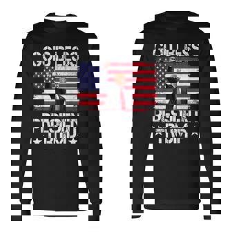 Dios Bendiga Al Presidente Trump 2024 Apoye Las Elecciones De Trump 2024 Camiseta de manga larga - Regaloses