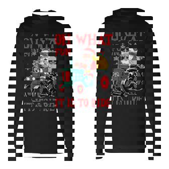 Dirt Bike Ugly Christmas Motocross What Fun It Is To Ride Long Sleeve T-Shirt | Seseable FR