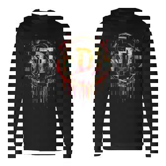 Diseño De Tatuaje De Dj Con Auriculares Para Dj Y Amantes De Manga Larga Camiseta de manga larga - Regaloses