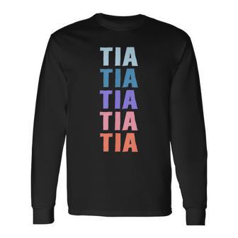 Divertido Regalo Nombre Tia Personalizado Primer Nombre Camiseta de manga larga - Regaloses