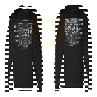 Dixon Memorial State Forest Georgia GA Tree Badge Camping Long Sleeve T-Shirt | Mazezy