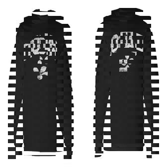 Dog Dad Distressed Style Dog Paw Classic Long Sleeve T-Shirt - Thegiftio