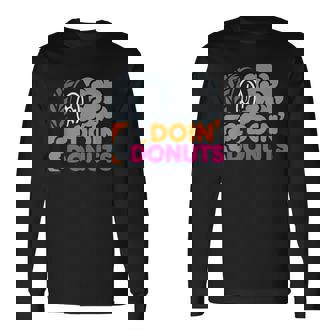 Doin' Donuts Car Drag Racing Drifting Tire Smoke Long Sleeve T-Shirt | Mazezy