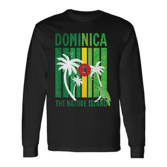 Dominica Island Vacation Flag Long Sleeve T-Shirt - Thegiftio UK