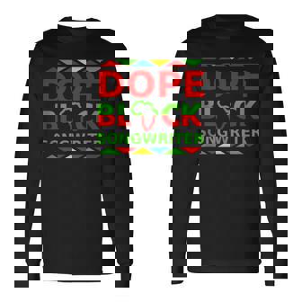 Dope Songwriter Proud Black Songwriting Career Pride Tank Top Long Sleeve T-Shirt | Mazezy