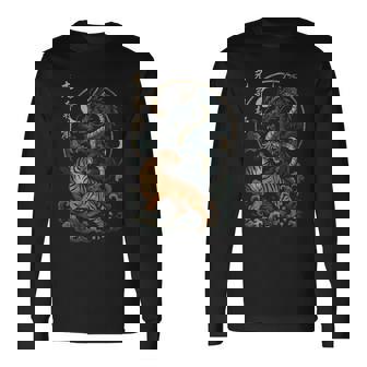 Dragón Tigre Japonés Yin Y Yang Arte Oriental Mítico Camiseta de manga larga - Regaloses