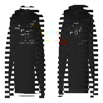 E Equals M C 2乗 EMc2 科学方程式 長袖Tシャツ - Kawaiitshirt