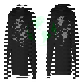 Earth Dayave Our Planet Climate Change 地球儀 世界地図 長袖Tシャツ - Kawaiitshirt