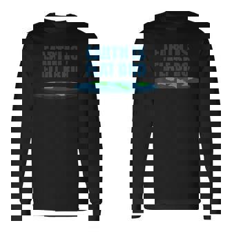 Earth Is Flat Bro Planet Divertido Planeta Tierra Creyente Camiseta de manga larga - Regaloses