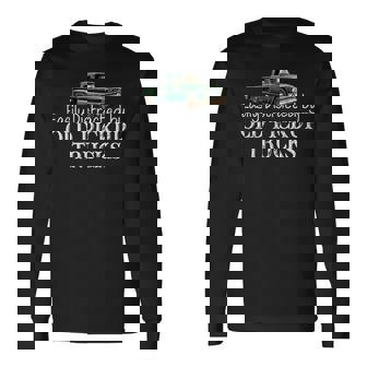 Easily Distracted By Old Pickup Trucks Retro Cute Trucker Long Sleeve T-Shirt | Mazezy