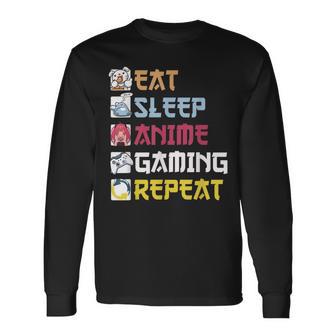 Eatleep Anime Gaming Animeideo Game Gamer Anime Manga Maglietta a maniche lunghe - Novitaregali